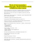 Physics & Instrumentation – Echocardiography- 98 QUESTIONS- WITH COMPLETE SOLUTIONS