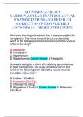 ATI PHARMACOLOGY CARDIOVASCULAR EXAM 2025 ACTUAL EXAM QUESTIONS AND DETAILED CORRECT ANSWERS (VERIFIED ANSWERS) | A+ GRADE STUDYGUIDE