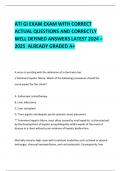 ATI GI EXAM EXAM WITH CORRECT ACTUAL QUESTIONS AND CORRECTLY  WELL DEFINED ANSWERS LATEST 2024 – 2025  ALREADY GRADED A+ 