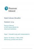 Pearson Edexcel In GCE History (8HI0/1D) Advanced Subsidiary 1D Paper 1: Breadth study with interpretations JUNE 2024