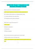 NURS 661 Exam 1 Questions and Answers Already Passed