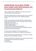 OCANZ Written Exam 2024 | OCANZ  Exam Update Latest 2024 Questions and  Correct Answers Rated A+ 