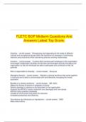  FLETC BOP Midterm Questions And Answers Latest Top Score.