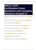 NNCC CCHT Certification Exam Questions and Complete Solutions Graded A+