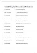  Graad 4 English Present indefinite tense Questions And Answers Guaranteed Pass.