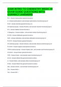 AAMI INTRO TO CHEMISTRY WEEK #8 EXAM GUIDE QUESTIONS WITH CORRECT ANSWERS