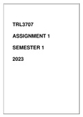 TRL3707 ASSSIGNMENT 1 SEMESTER 1 2023