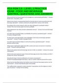 PGA PGM 3.0 - LEVEL 3 PRACTICE EXAM - FOOD AND BEVERAGE CONTROL- QUESTIONS AND ANSWERS