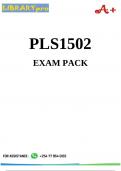 PLS1502 Exam Pack 2024