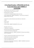 CNA Final Practice UPDATED ACTUAL  Exam Questions and CORRECT  ANSWERS