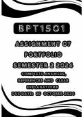 BPT1501 ASSIGNMENT 7 PORTFOLIO FINAL ANSWERS 2024. DUE 25 OCTOBER 2024