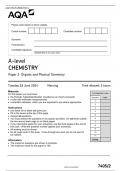 AQA A-LEVEL CHEMISTRY PAPER 2 2024 - QUESTION PAPER