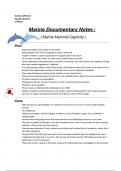 Marine Aquatics  Debate Notes