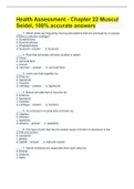 Health Assessment - Chapter 22 Muscul Seidel, 100% accurate answers