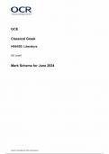 OCR AS CLASSICAL GREEK PAPER 2 MARK SCHEME 2024 (H044/02: Literature)