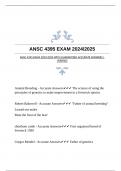 ANSC 4395 EXAM 20242025 WITH GUARANTEED ACCURATE ANSWERS |VERIFIED