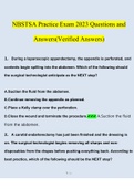 NBSTSA Practice Exam 2023 Questions and Answers(Verified Answers)