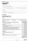 AQA A-LEVEL MATHEMATICS PAPER 1 2024 - QUESTION PAPER