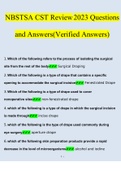 NBSTSA CST Review 2023 Questions and Answers(Verified Answers)