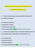 NBSTSA Practice Exam B 2023 Questions and Answers(Verified Answers)