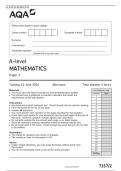 AQA A-LEVEL MATHEMATICS PAPER 2 2024 - QUESTION PAPER