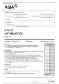 AQA A-LEVEL MATHEMATICS PAPER 3 2024 - QUESTION PAPER