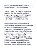 OLERE (Oklahoma Legal & Ethical Responsibility) Flash Study 2022 with 100% correct answers