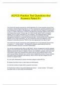  ACFCS Practice Test Questions And Answers Rated A+.