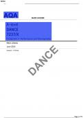 AQA-7237-X-DANCE FINAL MARK SCHEME-ALEVEL-COMPONENT 1 PERFORMANCE AND CHOREOGRAPHY-Jun2024-v1.0