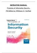 Instructor Manual for Principles of Information Security, 7th Edition by Whitman, A+ verified Complete, ISBN: 978-0357506431