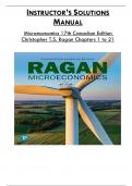 Instructor’s Solutions Manual For Microeconomics 17th Canadian Edition Christopher T.S. Ragan Chapters 1 To 21 A+ Verified