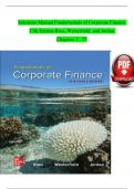 Solutions Manual For Fundamentals of Corporate Finance, 13th Edition by Ross, Westerfield, and Jordan, Verified Chapters 1 - 27, Complete Newest Version