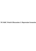 NU664C Week 6 Discussion 1: Depression Scenarios.