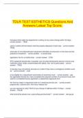 TDLR TEST ESTHETICS Questions And Answers Latest Top Score.