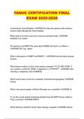 FANUC CERTIFICATION FINAL EXAM 2025-2026