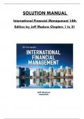 Solution Manual for International Financial Management 14th Edition by Jeff Madura Consists of 21 Complete Chapters, ISBN: 978-0357130544