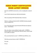 FANUC ROBOT CERTIFICATION EXAM -LATEST VERSION