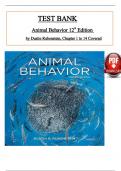 Animal Behavior 12th Edition by Dustin Rubenstein Test Bank All 14 Chapters Covered, Verified Latest Edition