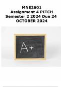 MNE2601 Assignment 4 PITCH ( ANSWERS) Semester 2 2024 - DUE 24 October 2024