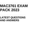 MAC3761 EXAM PACK 2023