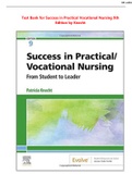 Test Bank for Success in Practical Vocational Nursing 9th Edition by Knecht