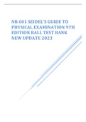 Seidel's Guide to Physical Examination 9th Edition Ball Test Bank / Ball: Seidel’s Guide to Physical Examination, 9th Edition, complete test bank; questions and answers explained