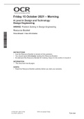 OCR DESIGN TECH H404-02 Resource Booklet Oct21