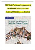 TEST BANK For Human Development: A Life-Span View, (MindTap Course List) 9th Edition By Robert V. Kail; John C. Cavanaugh, All 1-16 Chapters Covered ,Latest Edition 