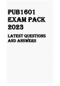 PUB1601 EXAM PACK 2023