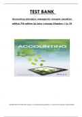 Test Bank For Accounting principles managerial concepts canadian edition 7th edition by jerry j weyga, Consists Of 18 Complete Chapters, ISBN: 978-1119310297