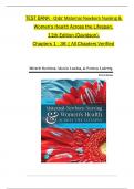 TEST BANK For Olds' Maternal-Newborn Nursing & Women's Health Across the Lifespan, 11th Edition (Davidson) All 1-36 Chapters Covered ,Latest Edition ISBN:9780135949177