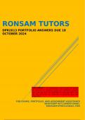 DPR2613 PORTFOLIO ANSWERS DUE 18 OCTOBER 2024.This document contains well answered and unique answers that will help you score a very good mark, contact 0/6/7/1/1/8/9/0/5/9 for assignment and exam assistance.