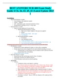 BEST  NUR 408 Exam Study Guide 4 Ch. 26, 43, 45, 41 (Latest Update 2023 )