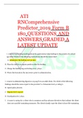 ATI RNComprehensive Predictor 2019 Form B 180 QUESTIONS AND ANSWERS GRADED A LATEST UPDATE